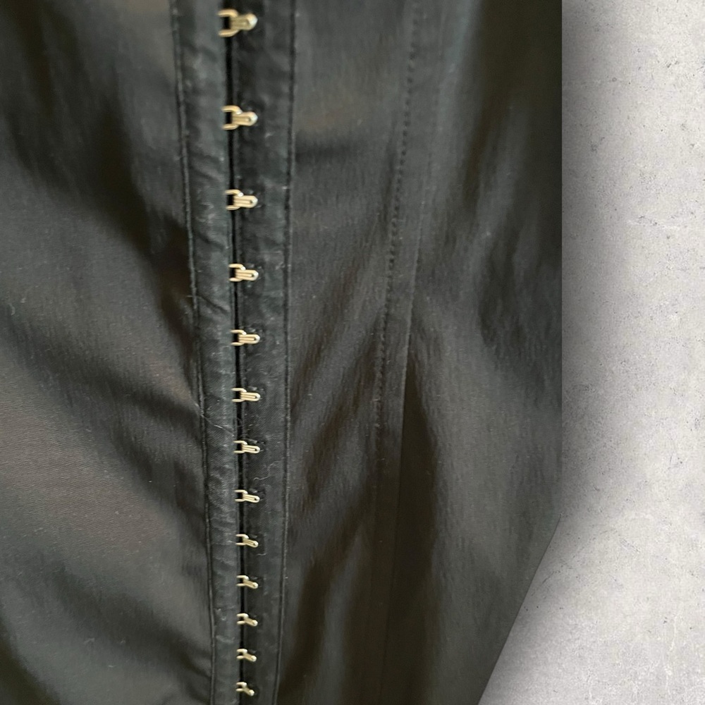 SASCH Black Satin Slip Dress with Hook & Eye Closure – Size Small - Picture 3 of 5